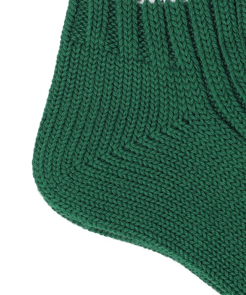 SHIPS any（シップス エニィ）の「OBSCURE SOCKS: MAGNOLIA ライン リブ ソックス（ソックス/靴下・レディース・ホワイト/ブラウン/グリーン・ONE SIZE）」の5枚目の写真