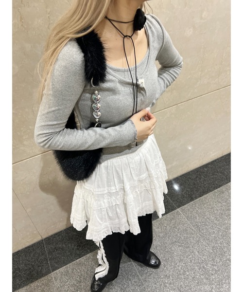 WC（ダブル シー）の「フェイクファーバッグ（ショルダーバッグ・レディース・ブラック/ピンク/イエロー・FREE）」の7枚目の写真