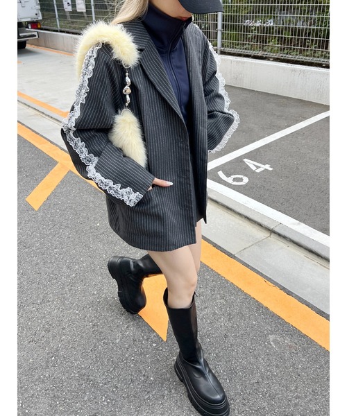 WC（ダブル シー）の「フェイクファーバッグ（ショルダーバッグ・レディース・ブラック/ピンク/イエロー・FREE）」の8枚目の写真