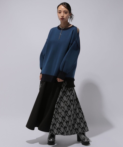 HARE（ハレ）の「リバーシブルスリットビッグニットプルオーバー(HARE)（ニット/セーター・レディース・ブラック/レッド・FREE）」の7枚目の写真