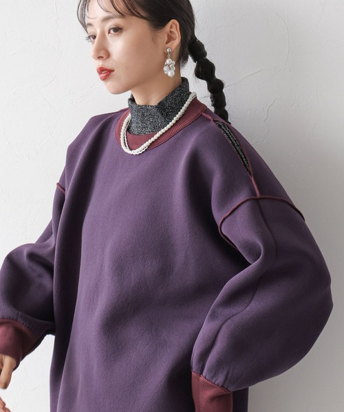 HARE（ハレ）の「リバーシブルスリットビッグニットプルオーバー(HARE)（ニット/セーター・レディース・ブラック/レッド・FREE）」の9枚目の写真