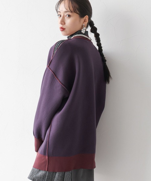 HARE（ハレ）の「リバーシブルスリットビッグニットプルオーバー(HARE)（ニット/セーター・レディース・ブラック/レッド・FREE）」の10枚目の写真