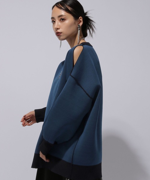 HARE（ハレ）の「リバーシブルスリットビッグニットプルオーバー(HARE)（ニット/セーター・レディース・ブラック/レッド・FREE）」の16枚目の写真