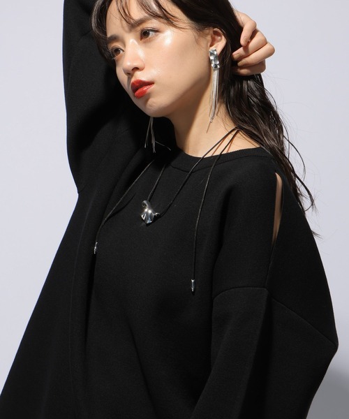 HARE（ハレ）の「リバーシブルスリットビッグニットプルオーバー(HARE)（ニット/セーター・レディース・ブラック/レッド・FREE）」の19枚目の写真