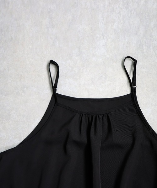 antiqua(アンティカ)の「シャーリングドロストワンピース(ワンピース・レディース・ブラック・ONESIZE)」の8枚目の写真