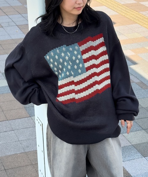 MONO-MART(モノマート)の「マルチモチーフジャガードクルーネックニット(ニット/セーター・レディース・ブラック系1/ブラック系2/ネイビー系1/グレー系1/グレー系2・L/M)」の15枚目の写真