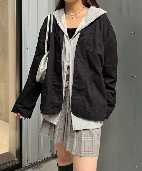 CIAOPANIC(チャオパニック)の「カジュアルテーラードジャケット(テーラードジャケット・レディース・ネイビー/ブラック・MEDIUM/LARGE)」の3枚目の写真