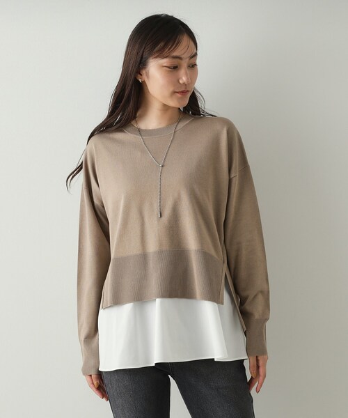 OPAQUE.CLIP(オペークドットクリップ)の「◆《ツインセット》リラクシーニット×ドッキングタンク【洗濯機洗い可】(その他トップス・レディース・ブラック/ライトグレー/ベージュ/ブルー系その他・38/40/42)」の20枚目の写真