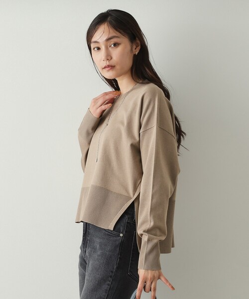 OPAQUE.CLIP(オペークドットクリップ)の「◆《ツインセット》リラクシーニット×ドッキングタンク【洗濯機洗い可】(その他トップス・レディース・ブラック/ライトグレー/ベージュ/ブルー系その他・38/40/42)」の19枚目の写真