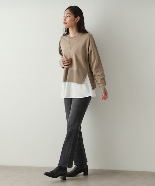 OPAQUE.CLIP(オペークドットクリップ)の「◆《ツインセット》リラクシーニット×ドッキングタンク【洗濯機洗い可】(その他トップス・レディース・ブラック/ライトグレー/ベージュ/ブルー系その他・38/40/42)」の18枚目の写真