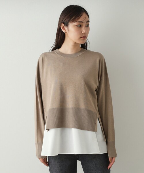 OPAQUE.CLIP(オペークドットクリップ)の「◆《ツインセット》リラクシーニット×ドッキングタンク【洗濯機洗い可】(その他トップス・レディース・ブラック/ライトグレー/ベージュ/ブルー系その他・38/40/42)」の13枚目の写真