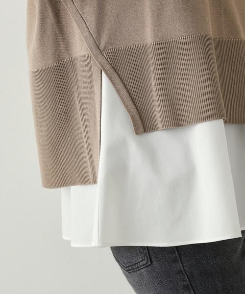 OPAQUE.CLIP(オペークドットクリップ)の「◆《ツインセット》リラクシーニット×ドッキングタンク【洗濯機洗い可】(その他トップス・レディース・ブラック/ライトグレー/ベージュ/ブルー系その他・38/40/42)」の8枚目の写真