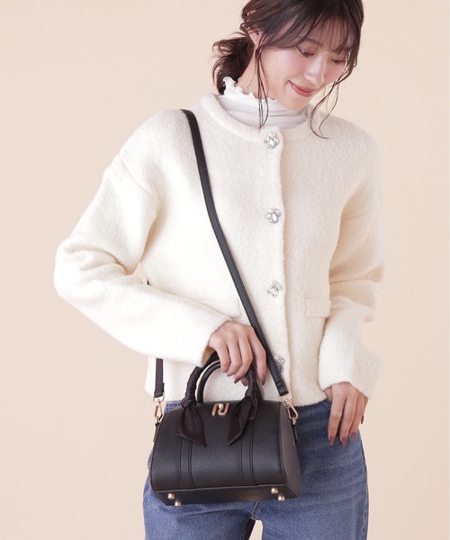 JILL by JILL STUART(ジルバイジルスチュアート)の「◇パールミラーJボストンバッグ(ボストンバッグ・レディース・ブルー/ブラック・FREE)」の5枚目の写真