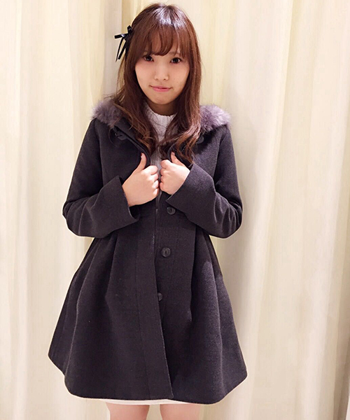 one after another NICE CLAUP（ワンアフターアナザーナイスクラップ）の「【ナイスクラップ】レディダッフルコート（ダッフルコート・レディース・キャメル/チャコールグレー/アイボリー・MEDIUM/LARGE）」の5枚目の写真