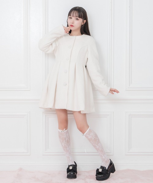 セール】ボアリボン付きフレアコート（その他アウター）｜Honey