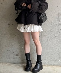 リボンギャザーバルーンスカート