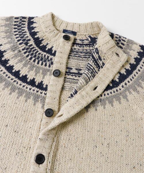 ITEMS URBANRESEARCH(アイテムズ アーバンリサーチ)の「マシンウォッシャブル求心柄ネップニットカーディガン(ニット/セーター・メンズ・アイボリー/ブラック・MEDIUM/LARGE)」の9枚目の写真