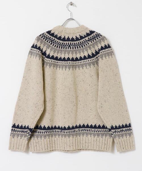 ITEMS URBANRESEARCH(アイテムズ アーバンリサーチ)の「マシンウォッシャブル求心柄ネップニットカーディガン(ニット/セーター・メンズ・アイボリー/ブラック・MEDIUM/LARGE)」の10枚目の写真