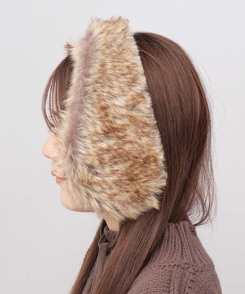 セール】ミックスファー 2WAY ボンネット（耳当て・ネックウォーマー