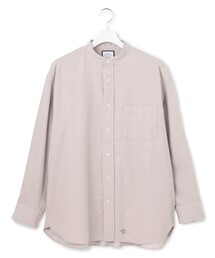 【UNISEX】コーデュロイ バンドカラーシャツ