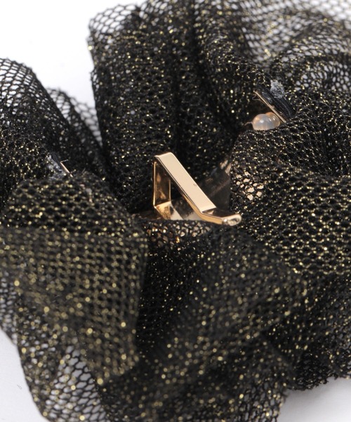 niko and...（ニコアンド）の「チュールヘアカフ（バレッタ/ヘアクリップ・レディース・ブラック/ブラウン/ベージュ・0）」の6枚目の写真