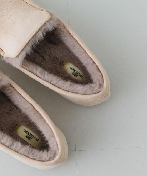 RODE SKO(ロデスコ)の「撥水フラッフィスリッポン(スリッポン・レディース・モカ/ブラック/オフホワイト・36/37/38)」の22枚目の写真