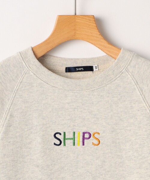 SHIPS(シップス)の「SHIPS KIDS:100~130cm / 刺繍 ロゴ スウェット(スウェット・キッズ・ライトグレー/ブラック/ライトブルー/ネイビー・100/110/120/130)」の6枚目の写真