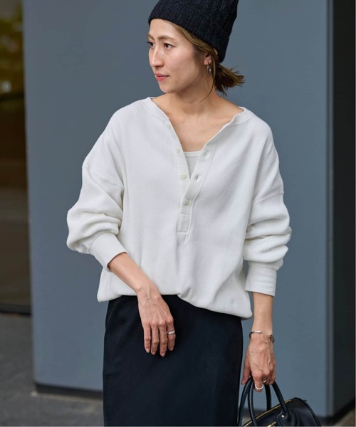 FRAMeWORK ヘンリーワッフルプルオーバー ≪追加≫ワッフルヘンリープルオーバー2（Tシャツ/カットソー