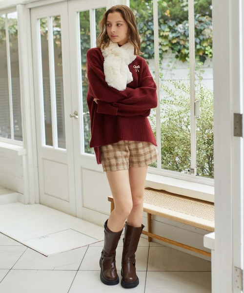 archives（アルシーヴ）の「もこもこティペット（マフラー・レディース・ベージュ/グレー/オフホワイト・FREE）」の8枚目の写真