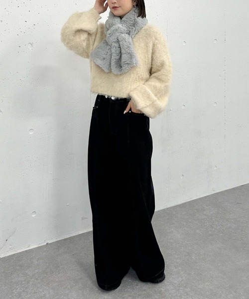 archives（アルシーヴ）の「もこもこティペット（マフラー・レディース・ベージュ/グレー/オフホワイト・FREE）」の15枚目の写真