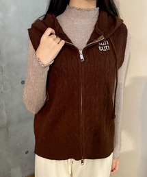 ジップアップニット ベスト