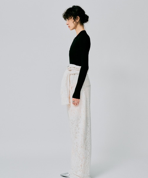 led.tokyo（レッドトウキョウ）の「【led.tokyo】リブニットボディスーツ（ニット/セーター・レディース・レッド/ブラック・FREE）」の4枚目の写真