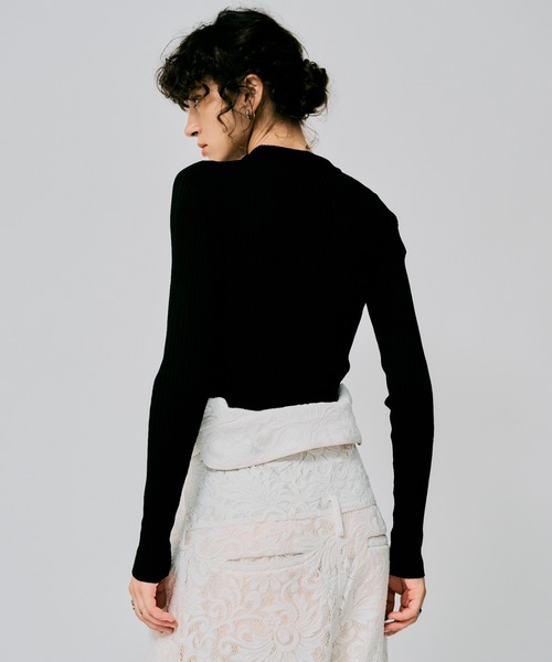 led.tokyo（レッドトウキョウ）の「【led.tokyo】リブニットボディスーツ（ニット/セーター・レディース・レッド/ブラック・FREE）」の9枚目の写真