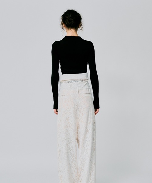 led.tokyo（レッドトウキョウ）の「【led.tokyo】リブニットボディスーツ（ニット/セーター・レディース・レッド/ブラック・FREE）」の5枚目の写真