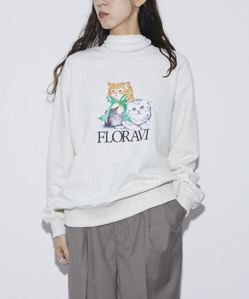 Firsthand(ファーストハンド)の「Firsthand/ファーストハンド オーガニックコットン アニマルラメプリントスウェット CAT(スウェット・レディース・オートミール/チャコールグレー/ネイビー・FREE)」の19枚目の写真