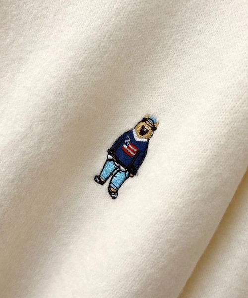 2ly2(トゥーリートゥー)の「クマ刺繍ラウンドネックソフトもちもちセーター(ニット/セーター・レディース・ピンク/ブラウン/ネイビー/ホワイト/パープル/ブラック・FREE)」の13枚目の写真