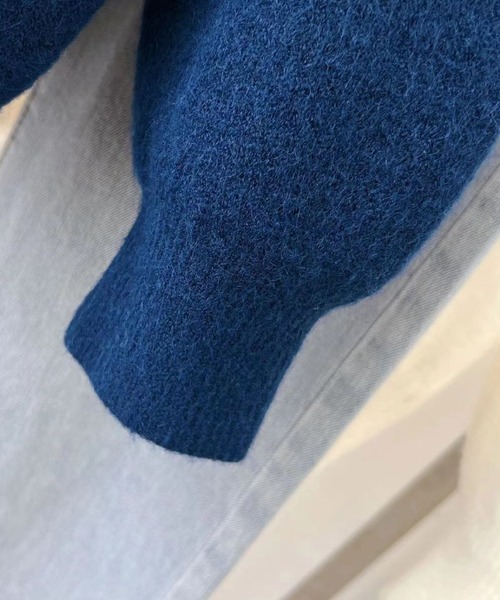 2ly2(トゥーリートゥー)の「クマ刺繍ラウンドネックソフトもちもちセーター(ニット/セーター・レディース・ピンク/ブラウン/ネイビー/ホワイト/パープル/ブラック・FREE)」の11枚目の写真