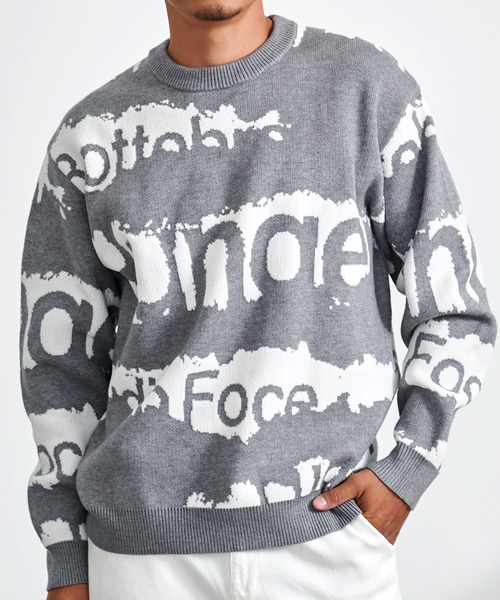 『CavariA/キャバリア』クルーネック ロゴニット 長袖（ニット/セーター）｜CavariA（キャバリア）