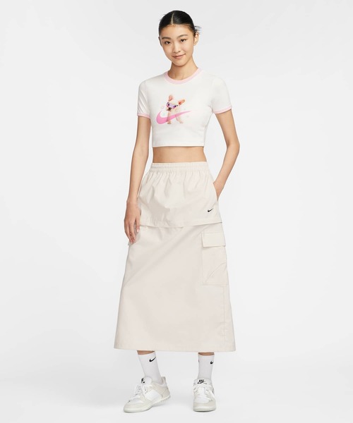 NIKE（ナイキ）の「ナイキ スポーツウェア エッセンシャル ウィメンズ ミッドライズ ウーブン カーゴ ミディ スカート / Nike Sportswear Essential Women's Mid-Rise Woven Cargo Midi Skirt FV7504-104 Light Orewood Brown（スカート・レディース・ブラウン系その他・S/M/L/XL/XS）」の3枚目の写真