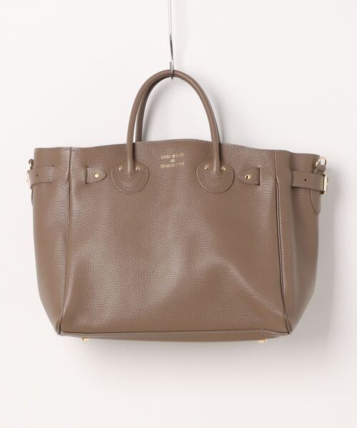 YOUNG&OLSEN The DRYGOODS STORE(ヤングアンドオルセン)の「【YOUNG&OLSEN】EMBOSSED LEATHER BELTED TOTE S(トートバッグ・レディース・ブラック/ベージュ/ブラウン・FREE)」の1枚目の写真