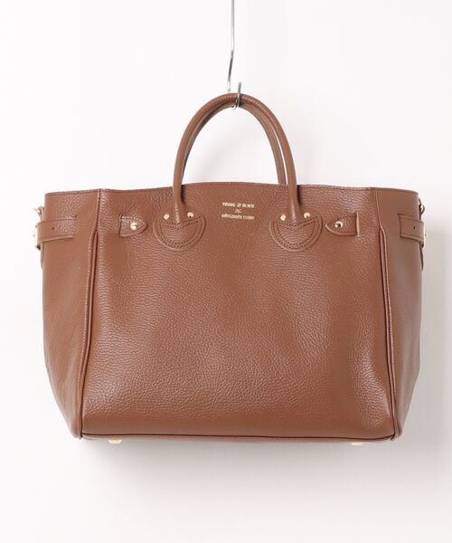 YOUNG&OLSEN The DRYGOODS STORE(ヤングアンドオルセン)の「【YOUNG&OLSEN】EMBOSSED LEATHER BELTED TOTE S(トートバッグ・レディース・ブラック/ベージュ/ブラウン・FREE)」の3枚目の写真