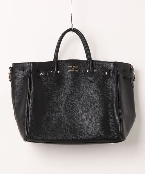 YOUNG&OLSEN The DRYGOODS STORE(ヤングアンドオルセン)の「【YOUNG&OLSEN】EMBOSSED LEATHER BELTED TOTE S(トートバッグ・レディース・ブラック/ベージュ/ブラウン・FREE)」の2枚目の写真