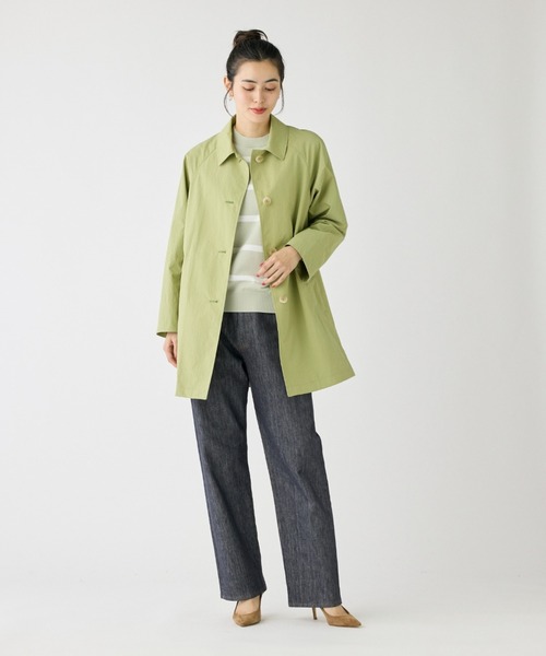 I.T.'S international（イッツインターナショナル）の「ボーダーニットプルオーバー（ニット/セーター・レディース・ネイビー/ミント/グレイッシュブルー・フリー）」の11枚目の写真