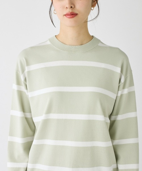 I.T.'S international（イッツインターナショナル）の「ボーダーニットプルオーバー（ニット/セーター・レディース・ネイビー/ミント/グレイッシュブルー・フリー）」の17枚目の写真