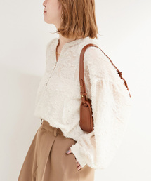 《追加4》パフスリーブジャガードブラウス