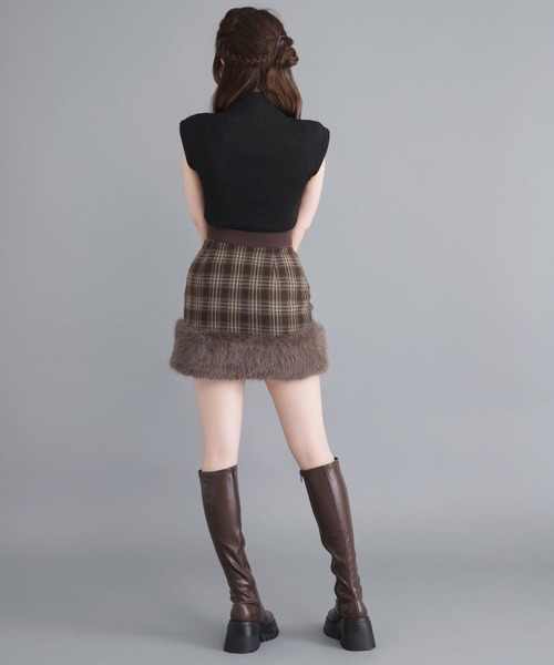 Millor TOKYO(ミラートーキョー)の「ポイントファーミニスカート(スカート・レディース・ブラック/ブラウン・SMALL/MEDIUM/LARGE/LL/3L)」の10枚目の写真