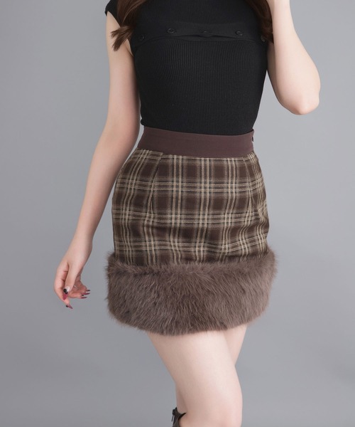 Millor TOKYO(ミラートーキョー)の「ポイントファーミニスカート(スカート・レディース・ブラック/ブラウン・SMALL/MEDIUM/LARGE/LL/3L)」の9枚目の写真