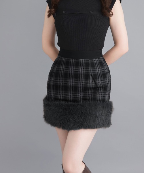 Millor TOKYO(ミラートーキョー)の「ポイントファーミニスカート(スカート・レディース・ブラック/ブラウン・SMALL/MEDIUM/LARGE/LL/3L)」の7枚目の写真