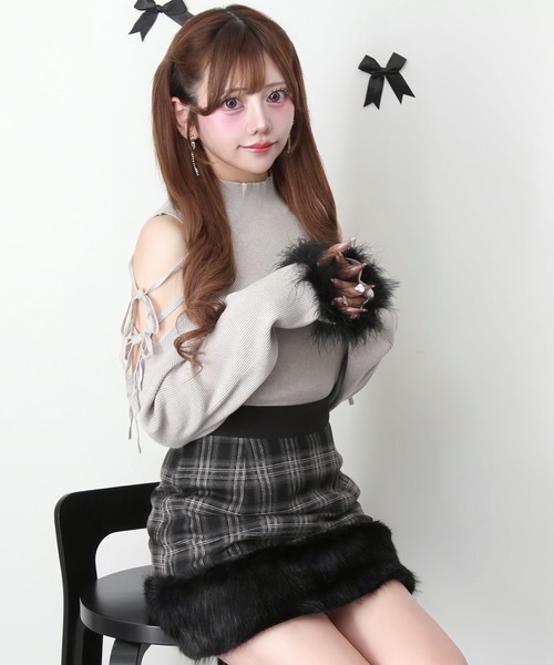 Millor TOKYO(ミラートーキョー)の「ポイントファーミニスカート(スカート・レディース・ブラック/ブラウン・SMALL/MEDIUM/LARGE/LL/3L)」の15枚目の写真