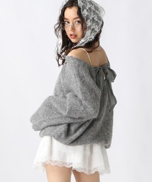 【2025SS】バックリボンチュニックニットワンピース